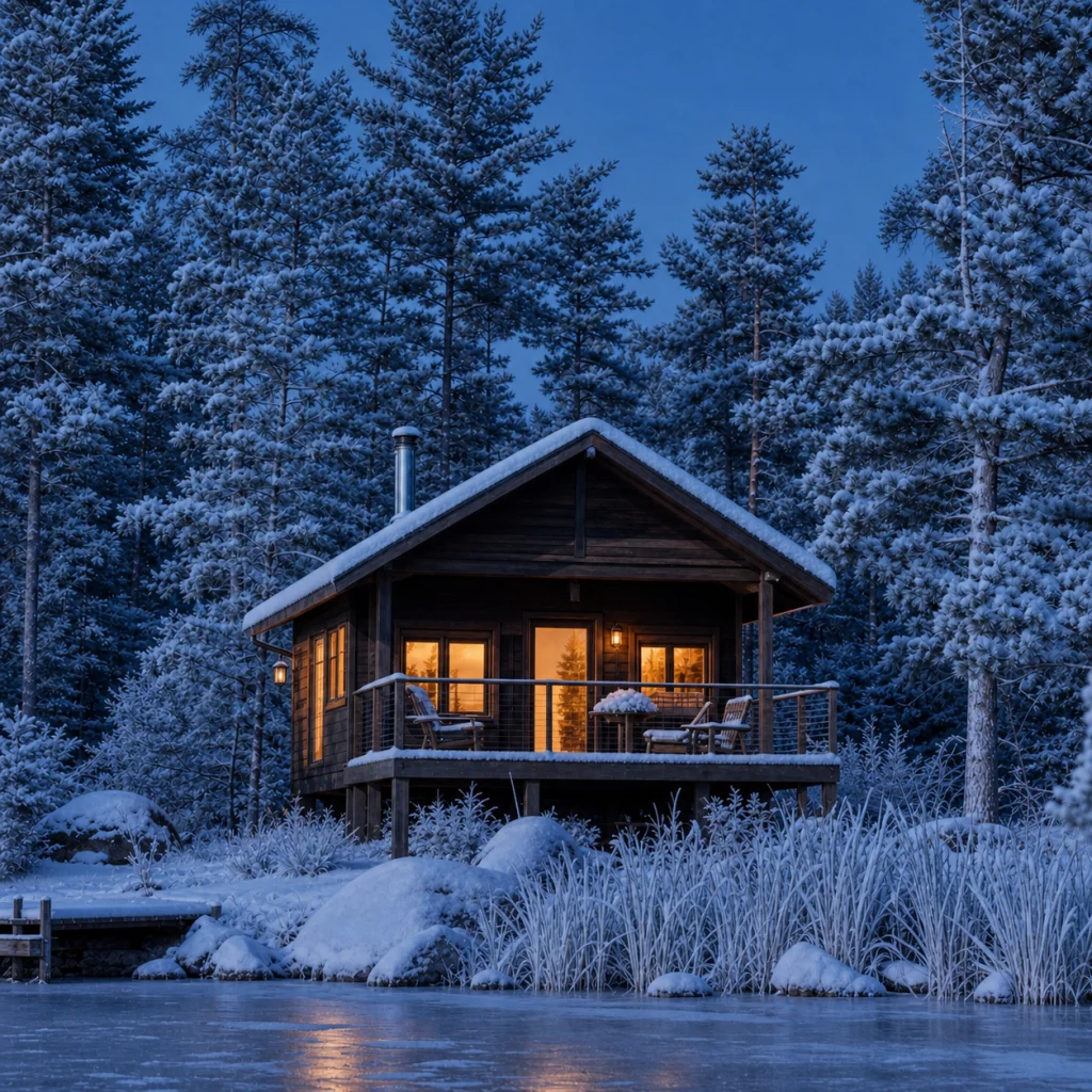 Summer to winter landscape