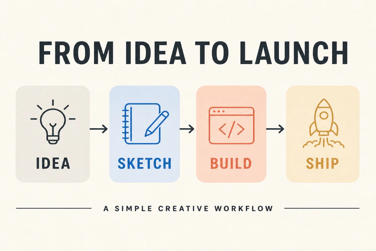 Creative workflow infographic