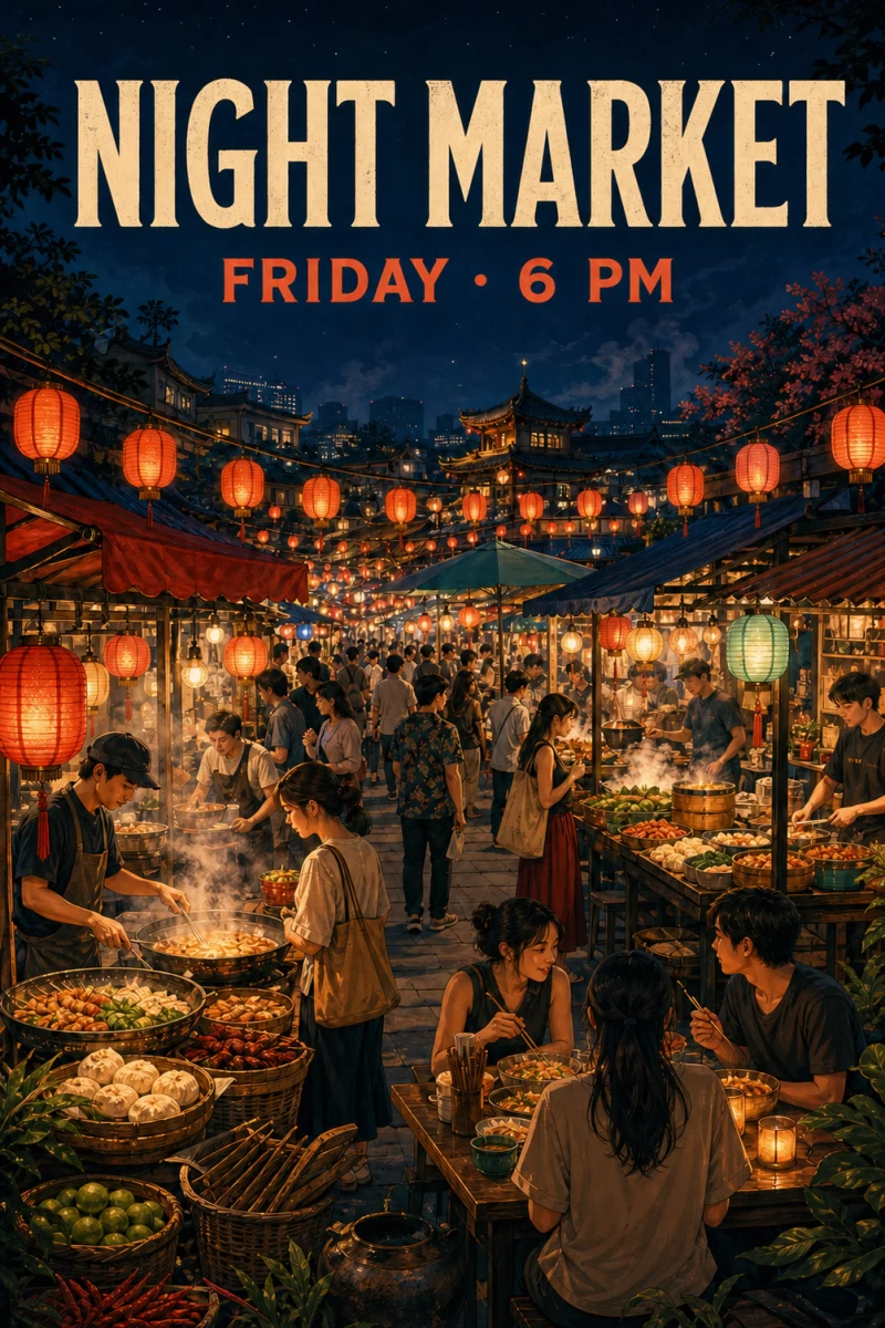 Illustrated event poster