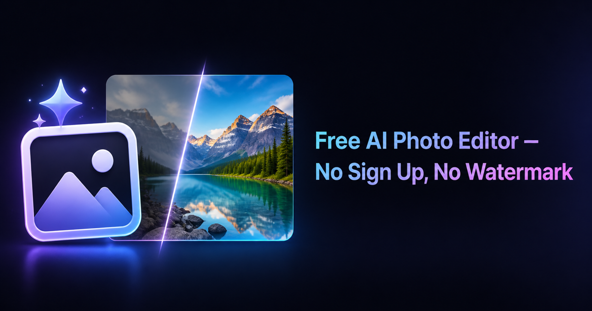 Screenshot of AI Photo Editor Free, Browser based photo editing and image generation with no sign up